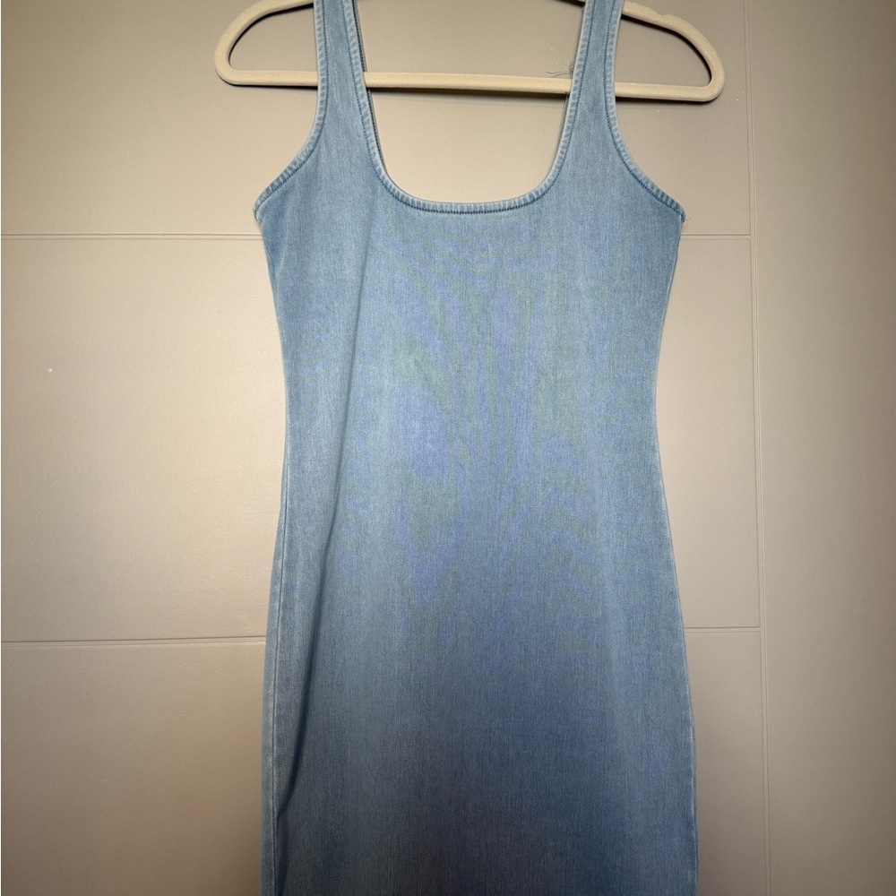 Good American Light Blue jeans Mini Dress